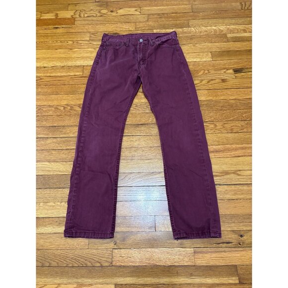 Levi's Other - Levis 513 Jeans Mens 32X32 Burgundy Purple Denim Slim Straight Leg Skater Rocker